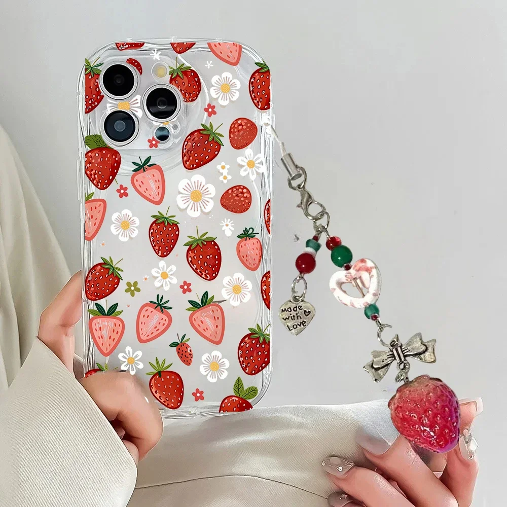 Strawberry Fruit Pendant Phone Case