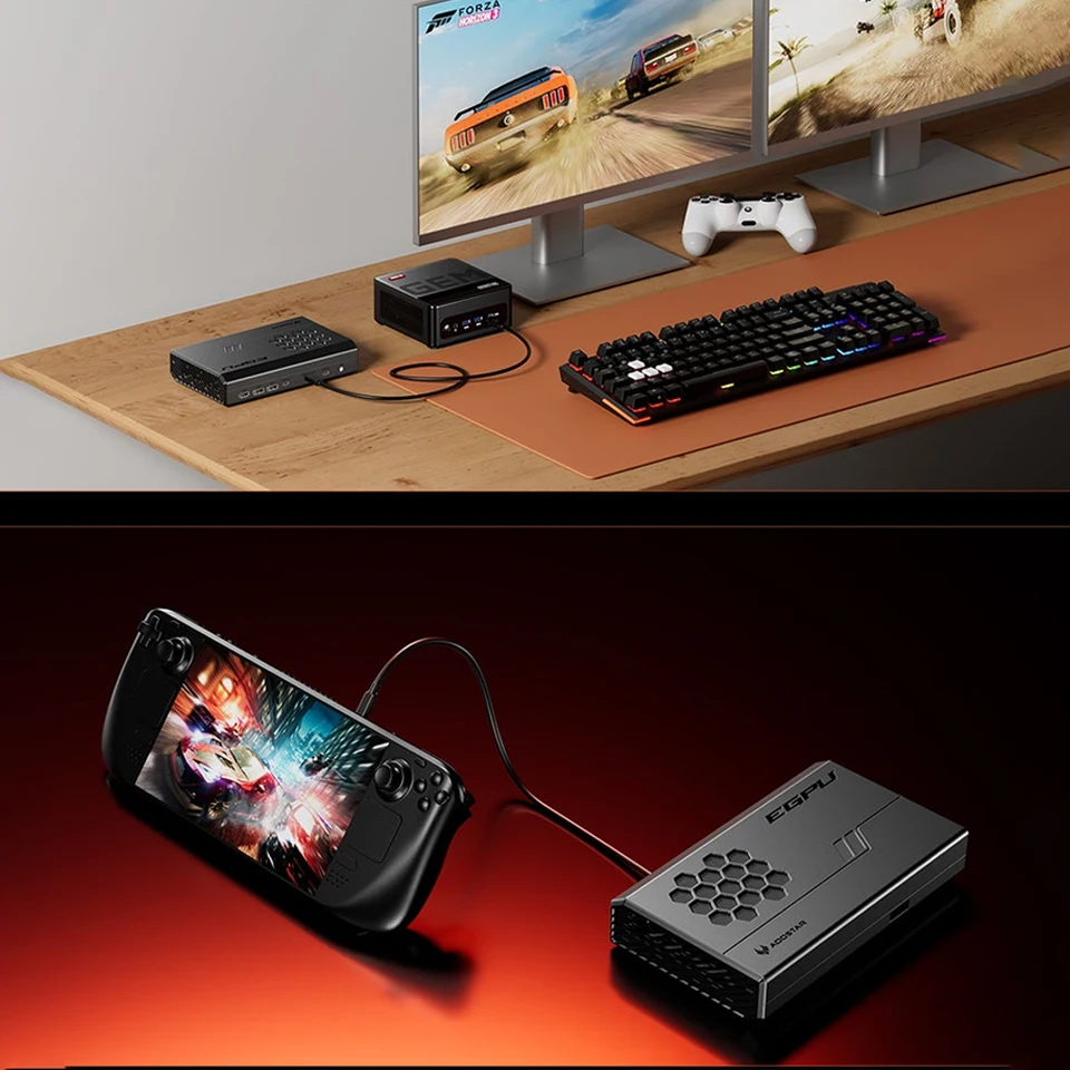 Aoostar XG76XT External GPU Dock RX7600XT Desktop Graphics Card