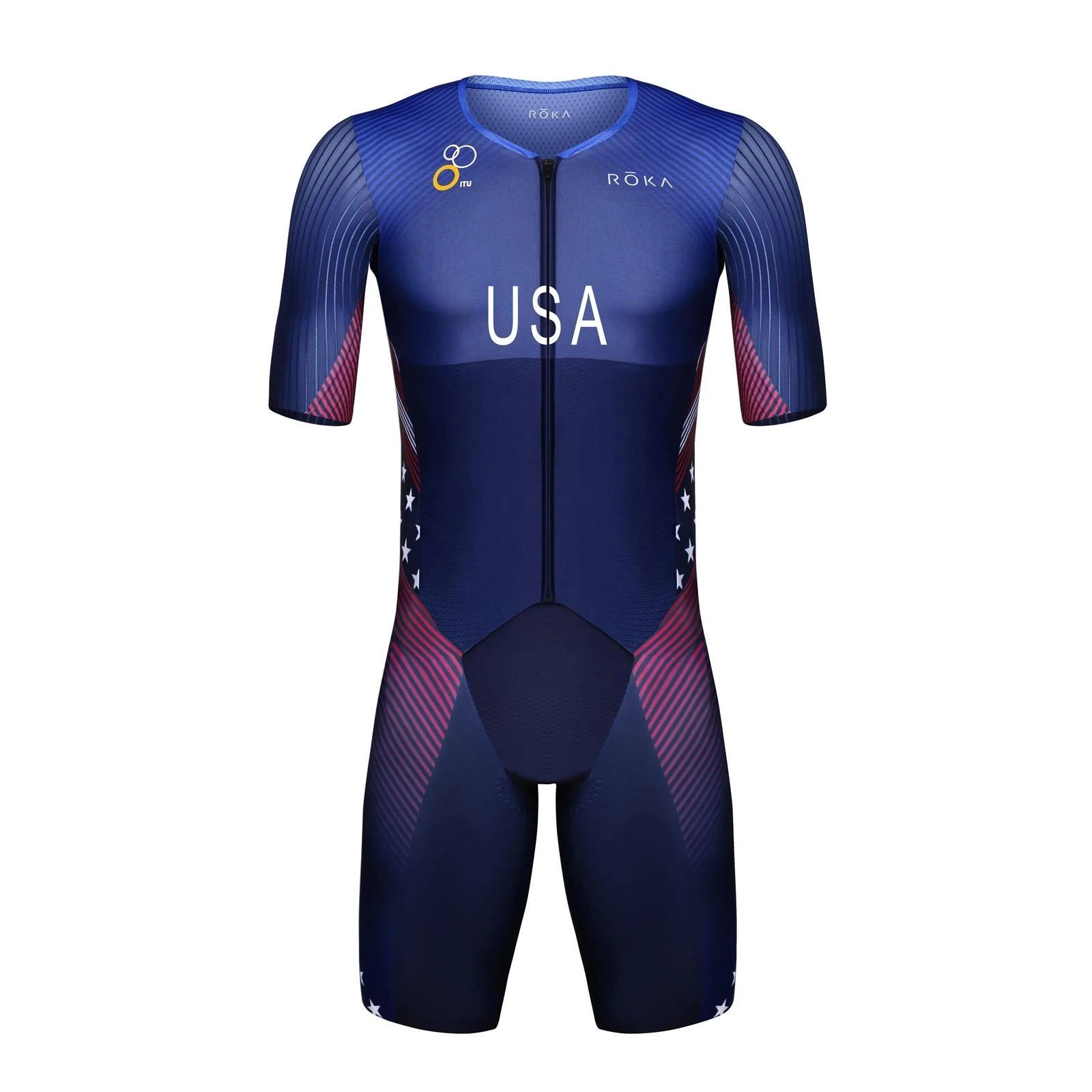 

Roka Usa Team Triathlon Race Set Cycling Skinsuit Man Sleeveless Swimwear Bike Jersey Ropa Ciclismo Bicycle Clothes Jumpsuit New