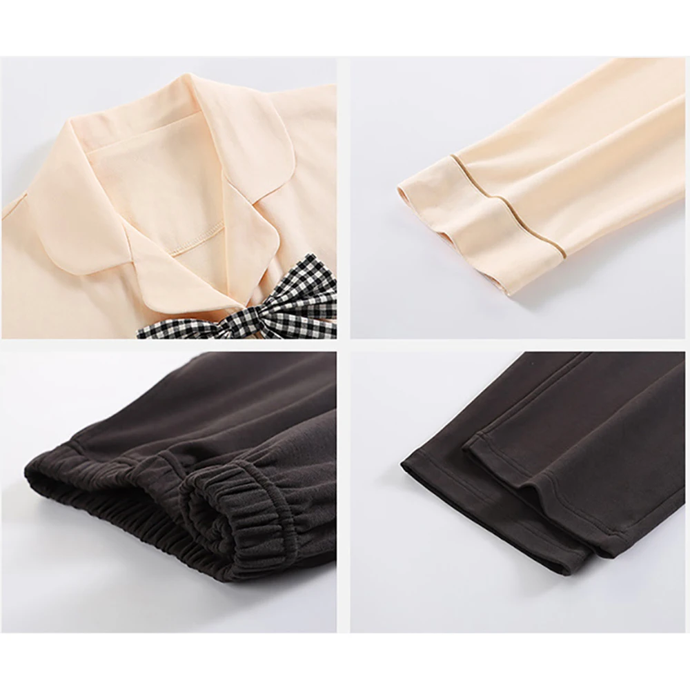 M-3XL 100% Cotton High-quality Couple Sleepwear Spring Autumn Smile Face Print Pajama Sets Comfortable Soft Loose Pijama Mujer