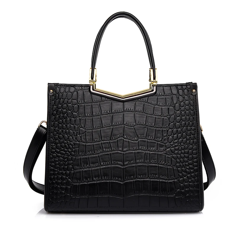 Women's Handbag Fashion Designer Leather Shoulder Bag Crocodile Pattern Large Capacity Business Crossbody Bag Ladies Casual Tote shoulder strap