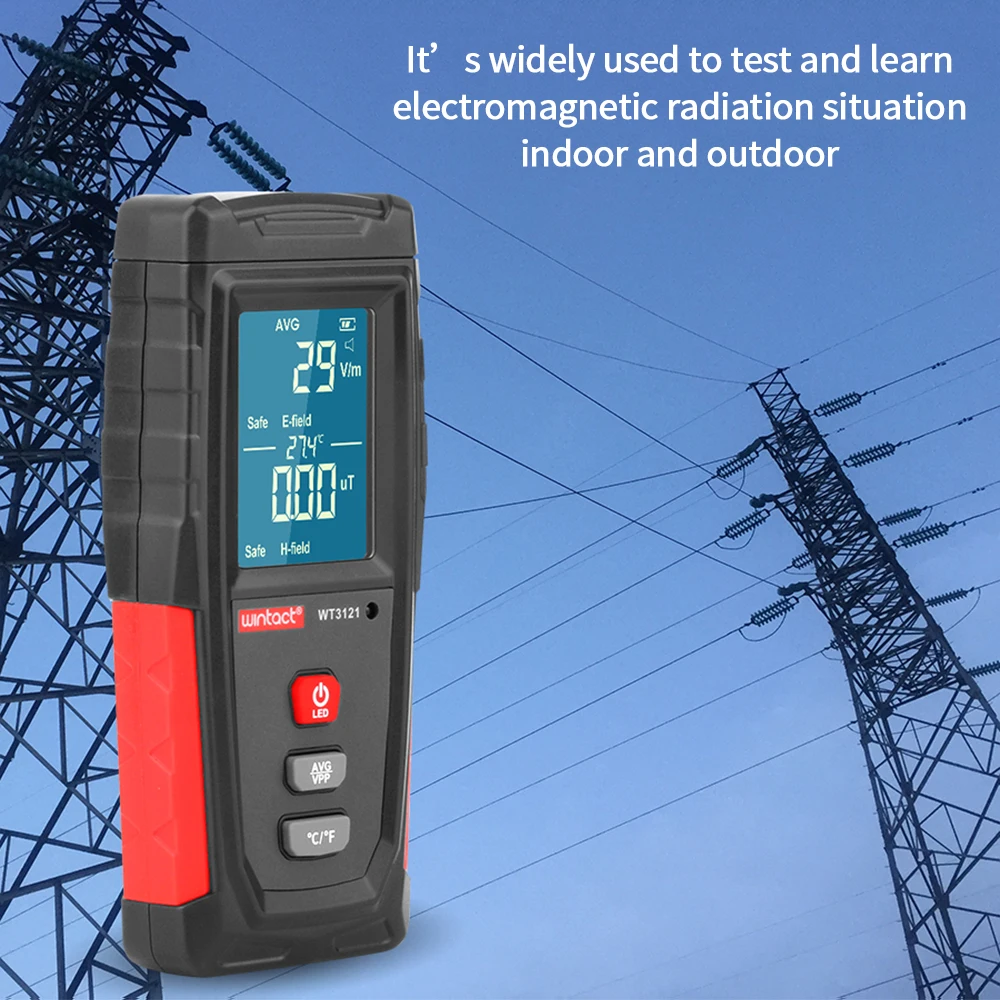 

New Electromagnetic Field Radiation Detector Tester Emf Meter Rechargeable Handheld Portable Counter Emission Dosimeter Computer