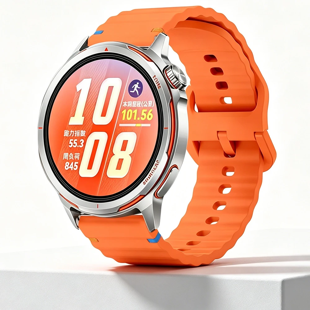 Breathable Wave Silicone Watch Strap - Multiple Widths Available