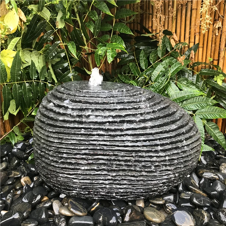 Japanese fountain carved stone water fountain earth garden fountain power feng shui waterfall square