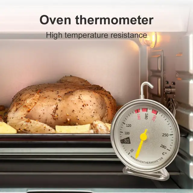 Mérőeszköz Az Otthoni Konyhai Ételek Sütési Hőmérséklete Pontos Hőmérséklet Mérés Rozsdamentes Acél Lógva Magas Hőmérsékleten - Image 5