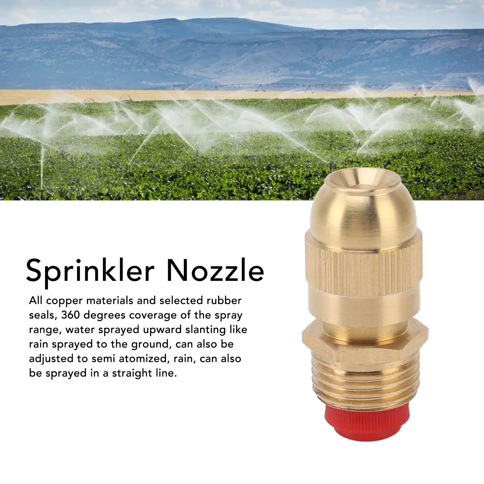 G1/2 Male Thread Sprinkler Nozzle Garden Irrigation Water Spray Head Adjustable Watering Sprayer Nozzle Sprinkler Nozzle