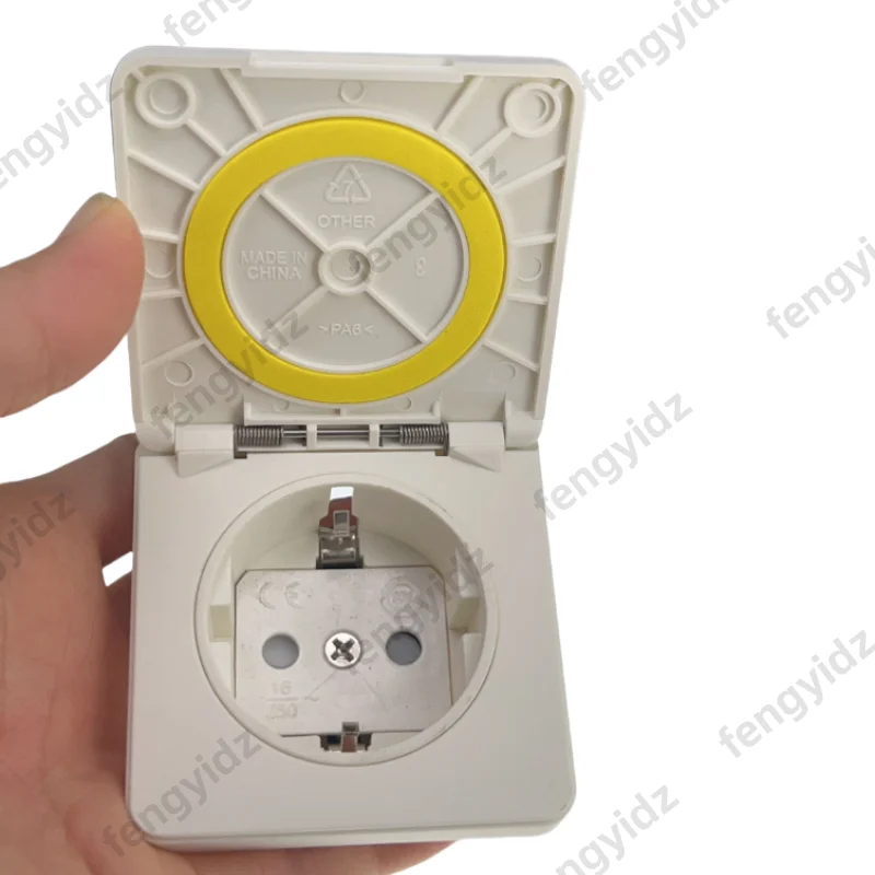 Enhanced Waterproof Electrical Safety Socket with Concealed Cover