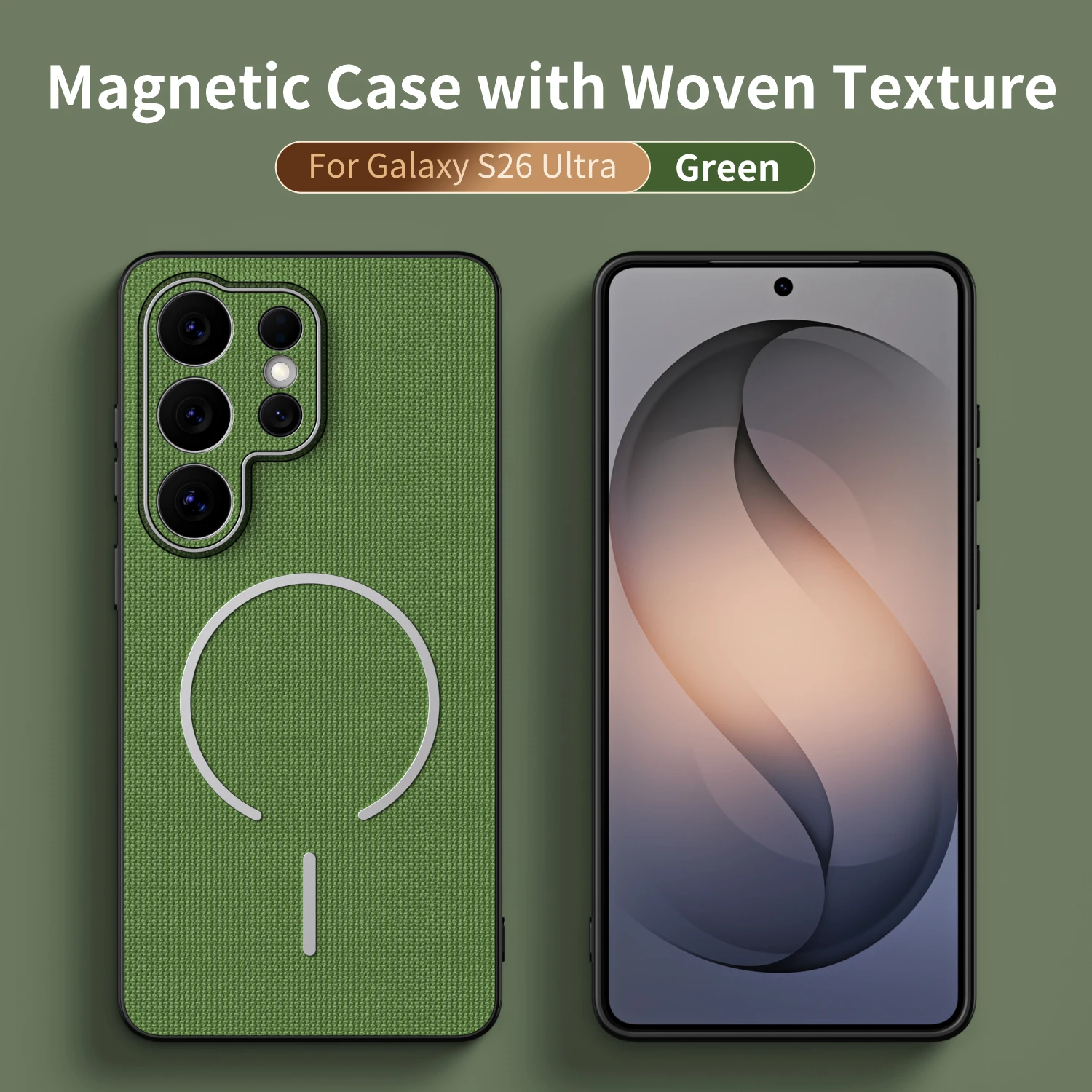 Luxury Techwoven Fabric Magnetic Phone Case Cover