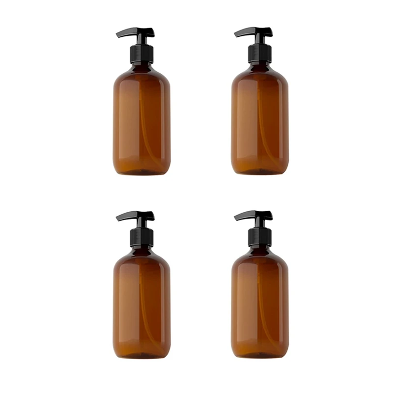 

500ML Round Shoulder Shower Gel Bottle Shampoo Packaging Bottle, PET Plastic Lotion Press Bottle