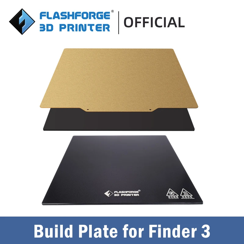 Flashforge PEI Flexible Build Plate Without Magnet Tape for Finder 3 Carborundum Glass Bed 3D Printer Platform