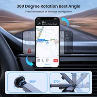 TOPK Magnetic Car Phone Holder Strong Suction Cup Mount Dashboard Windshield Stand Long Arm 360° Adjustable Mobile Phone Holder - Image 6