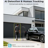 GENBOLT 2.5K AOV Solaire WiFi Caméra De Surveillance Extérieur sans Fil, Enregistrement 24/7 3MP+3MP IP Caméra Surveillance Batterie avec détection IA 90FT,8W 15600mAh Caméra CCTV Double WiFi 2.4&5GHz 5