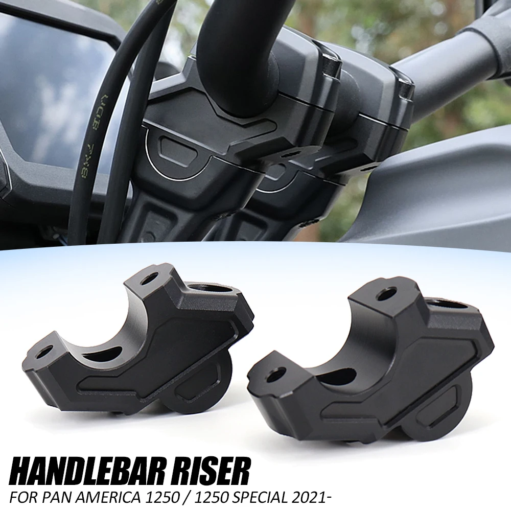 

New 1 pair For Pan America 1250S 1250 Special Motorcycle Accessories Handlebar Riser Bar Clamp Mount PA1250 PA1250S 2021 2022