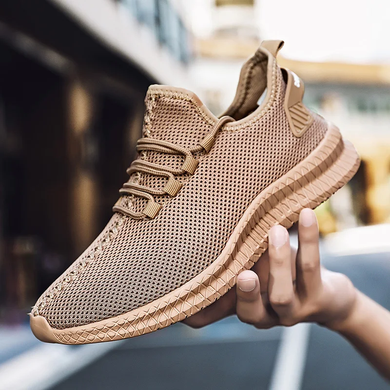 

Men's NewSneakers Mesh Breathable Running Shoes Men's Lightweight Cushioning Wear-resistant Sneakers Athleisure Shoes Large Size