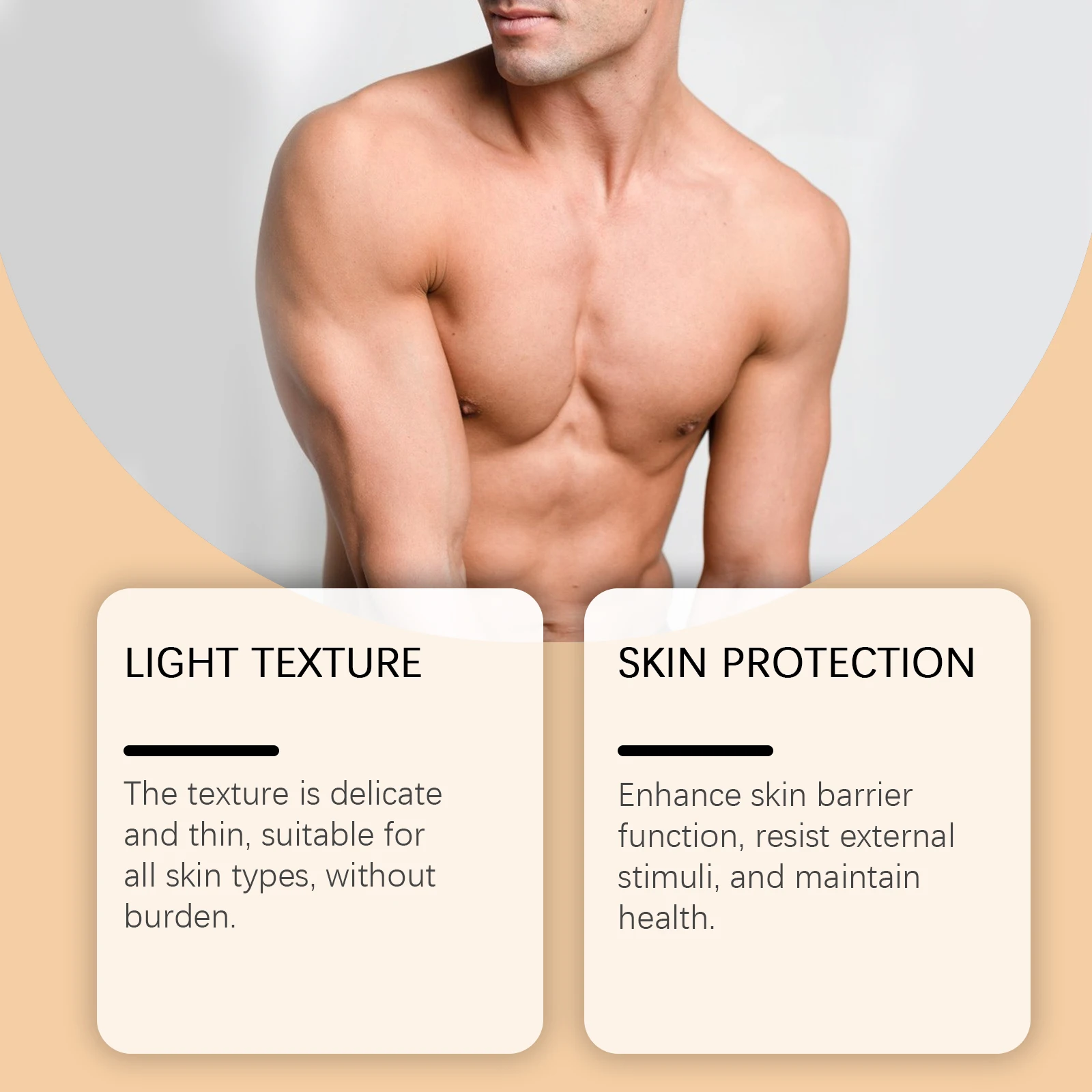 Men's Moisturizing Cream - Daily Body Skin Moisturization, Nourishing for Soft and Smooth Skin, External Care