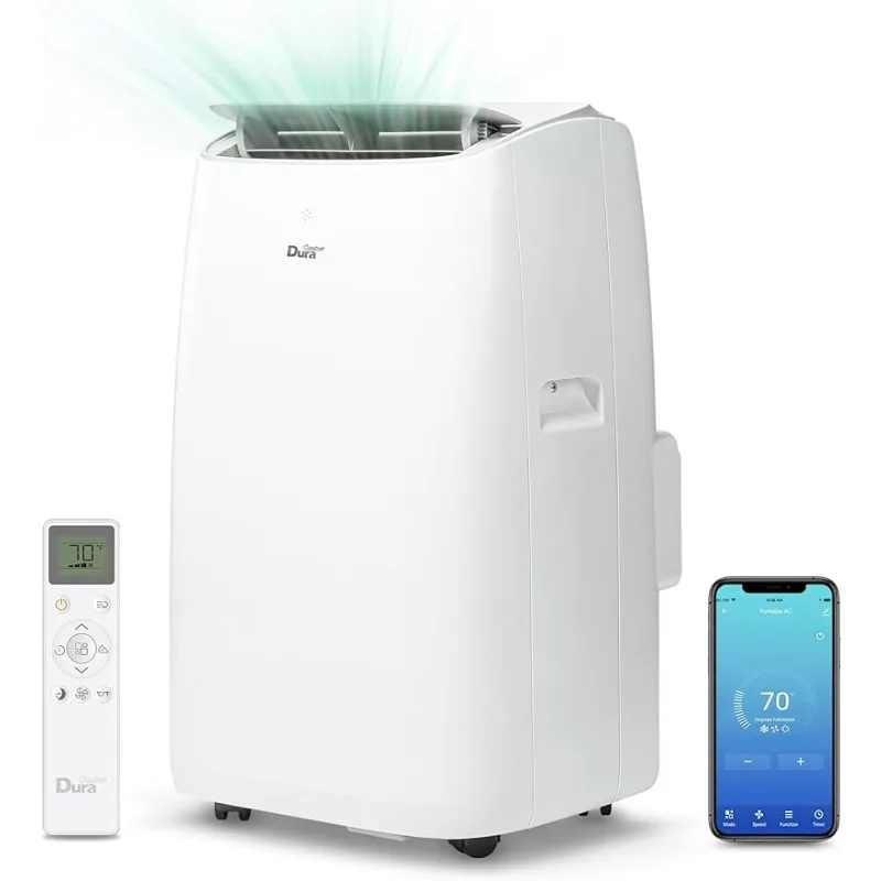 

Portable Air Conditioner, 12000 BTU(ASHRAE) /8150 BTU (SACC) Smart AC Unit, Built-in Dehumidifier, Cools up to 350 Sq.Ft, White