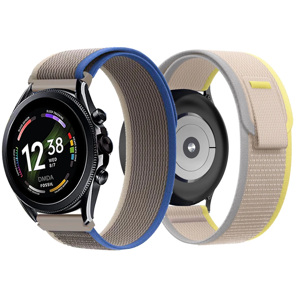 Cinturini Sportivi In Nylon Per Fossil Gen 6 44Mm Nuovo Cinturino Per Fossil Gen 5E 44Mm / Gen 5 Lte 20 22Mm Cinturino Con Cinturino Ad Anello