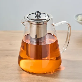 Thick Glass Teapot with Filter 43oz 1