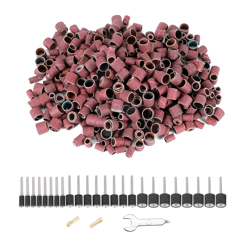 

531 Pcs Grinding Drum Set, Grinding Machine Sockets Drum Cores Self-Tightening Drill Bits For Dremel Rotary Tools