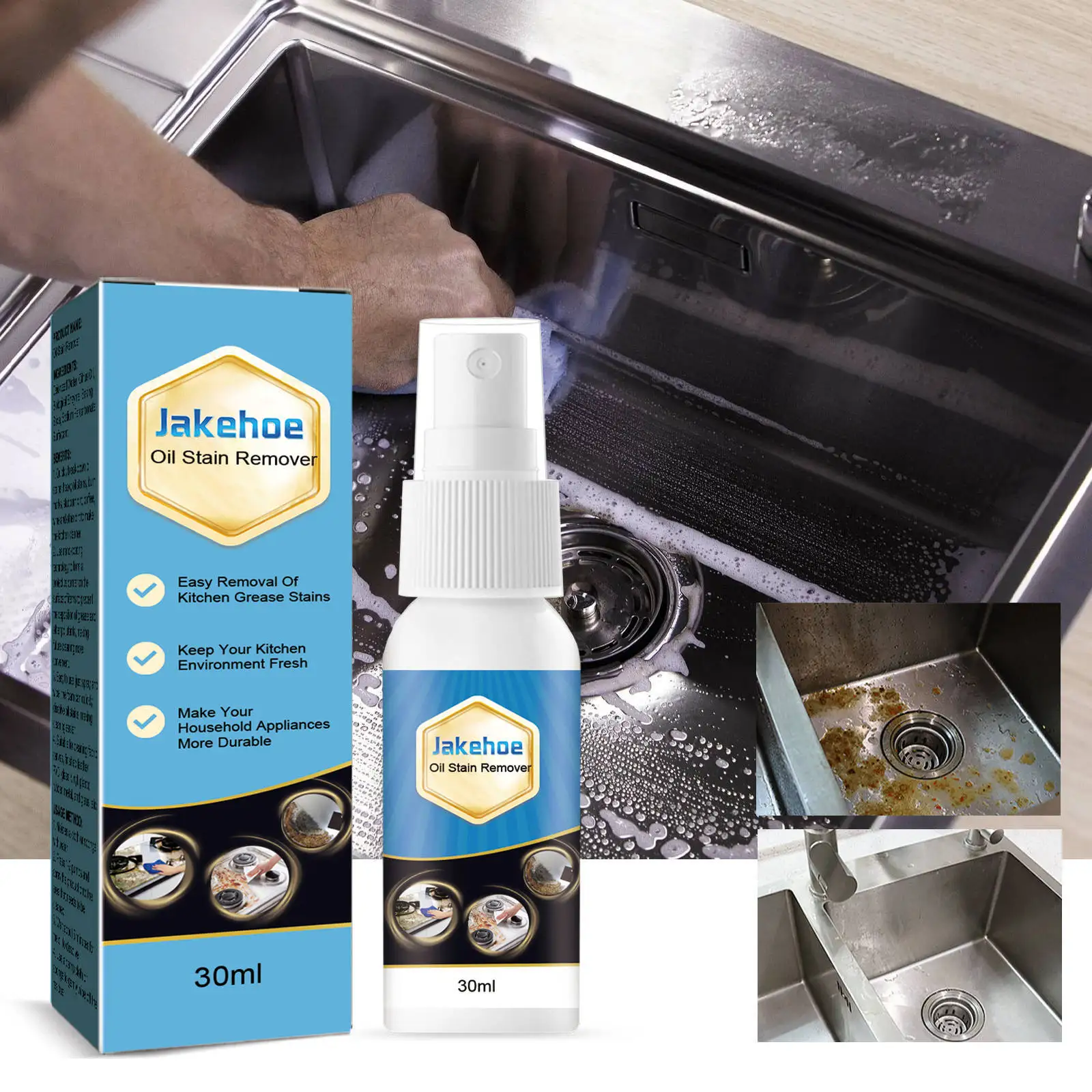 Kitchen Deep Cleaning Spray Stove Top Cleaner and Degreaser for Food Grease Splatter and Grime SDI99