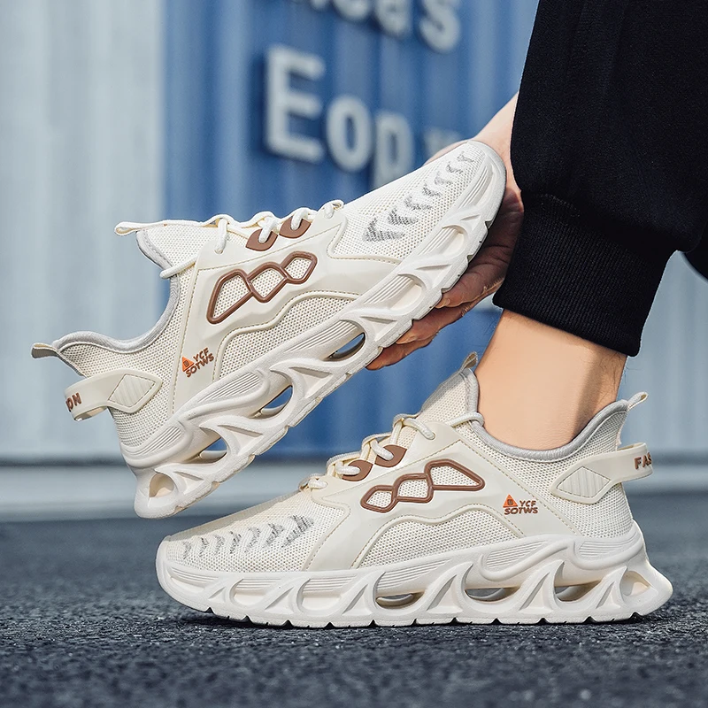 A Pair of Men's Casual Sports Shoes, Breathable Sports Shoes, Low-Cut Laces, Non-Slip, Comfortable, Suitable for Street Jogging, Hiking, Outdoor Activities, Suitable for All Seasons