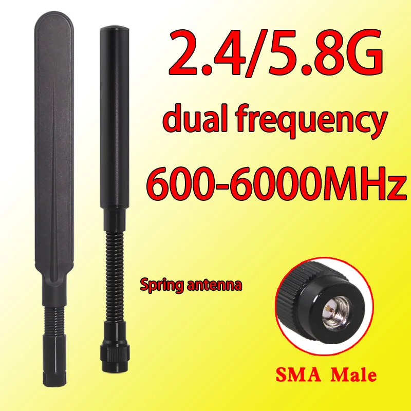 스프링 안테나 2.4GHz 5.8GHz 600-6000MHz SMA Male 감지 장치 ..