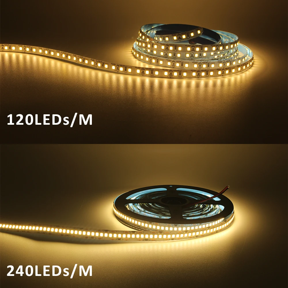 Description Picture 6 of itemMJJC 5M 12V LED Strip SMD 2835 LED Tape 120LED/M 240LED/M Ice Blue Warm Cool White Flexible Strip Ribbon Home Decor Light