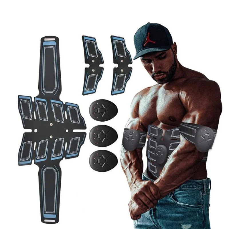 USB Rechargable Muscle Stimulator 3 IN 1 Trainer Pad Wireless Smart Abdominal Training Electric Body Slim