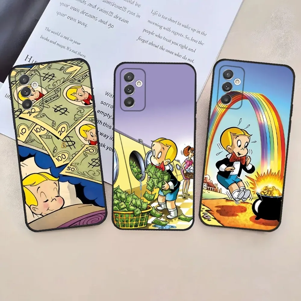 Чехол для телефона R-Richie Rich для Samsung S24,23,22,30,21,10,9,Ultra,Plus,Lite,FE,5G, черный мягкий чехол