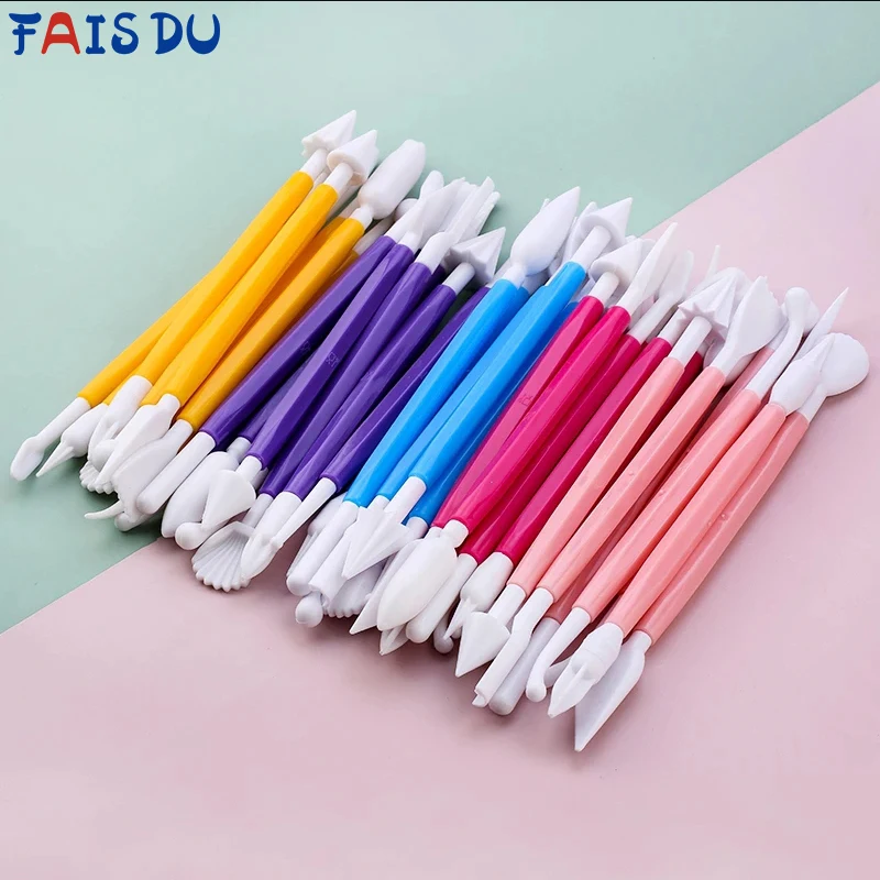 8Pcs/Set Fondant Cake Decoration Styling Tools Pattern Carving Sugar Flipping Tools Craft Styling Baking Accessories Set cake decorating tools cake baking tools cake making tools