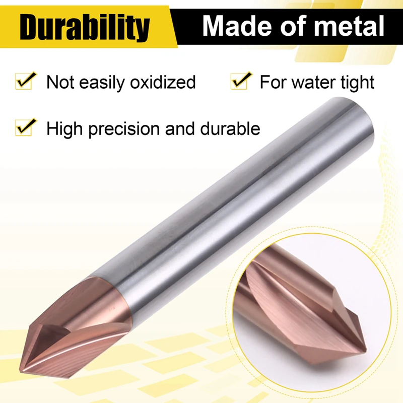Straight Groove Chamfer Knife Cemented Carbide 90 Degrees 3-Point Tungsten Chamfer Knife CNC Machining Tools