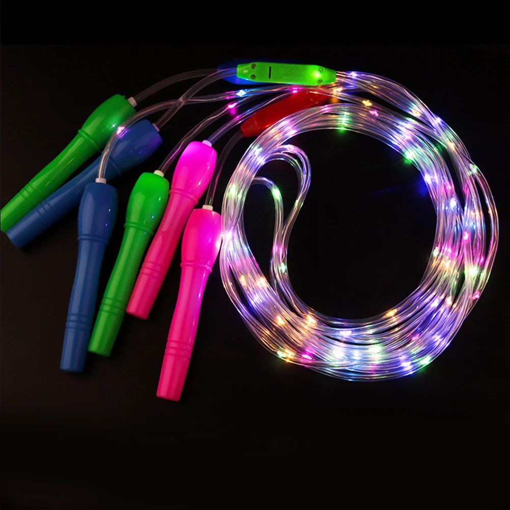 

2 Pcs Jumping Shine Fitness Flashing Ropes Glow Child LED Light-up
