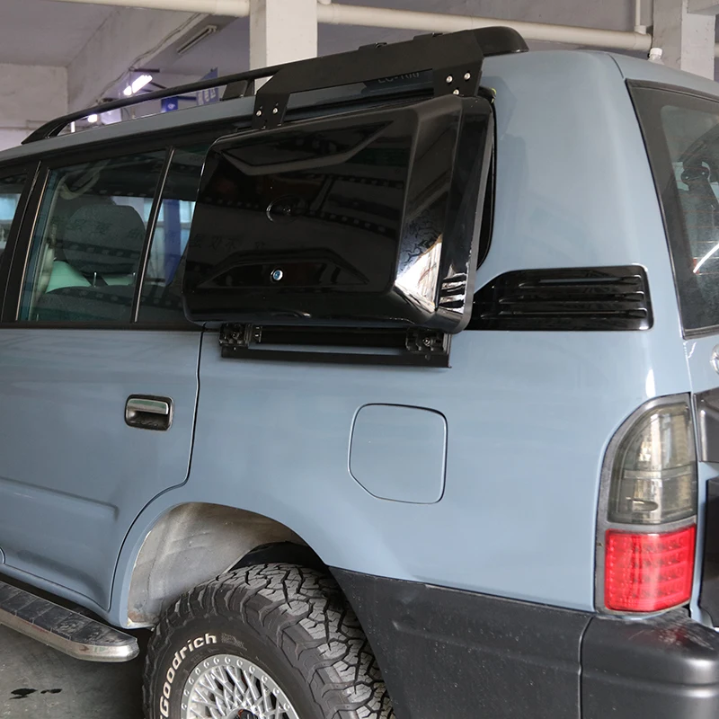 1993-2002년형 랜드크루저 프라도 LC90 LC95용 외부 측면 장착 기어 캐리어 공구함 잠금장치 포함 수납함