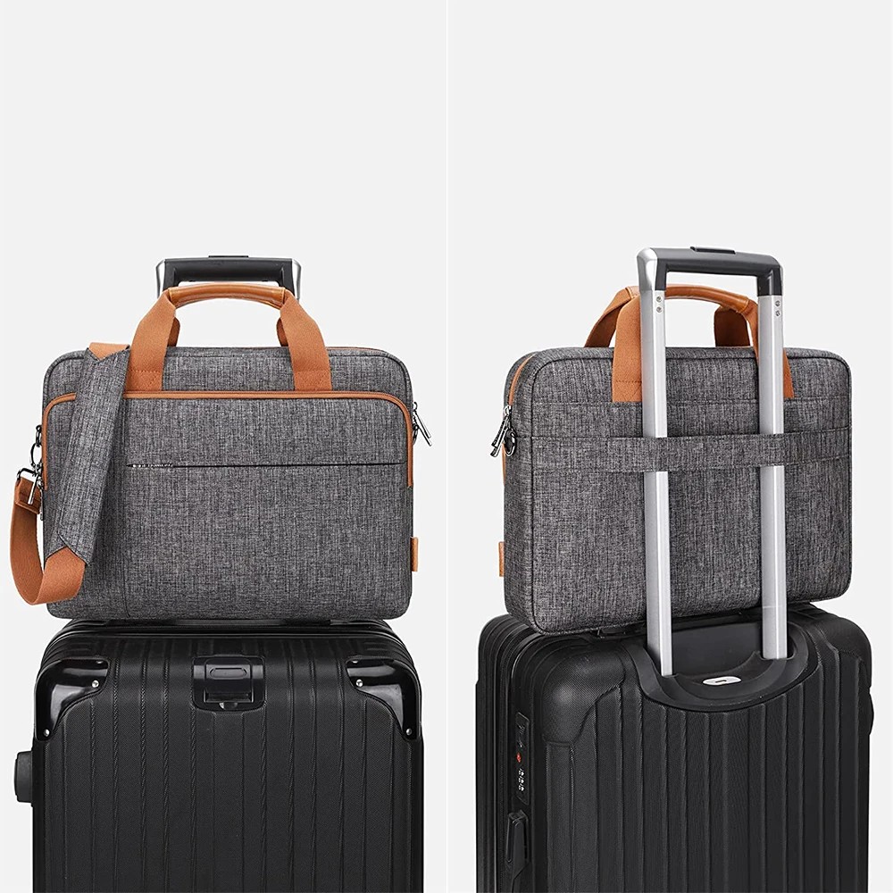 Polegada Bolsa para Portátil Maleta de Negócios à Prova de Água Caderno Mensageiro Bolsa de Ombro Preto Rosa Turquesa Cinza Domeso14 15.6 17.3 - Imagem 2