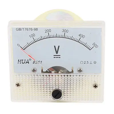 

Class 2.5 Accuracy Analog DC0V-500V Scale Electric Voltage Meter Panel