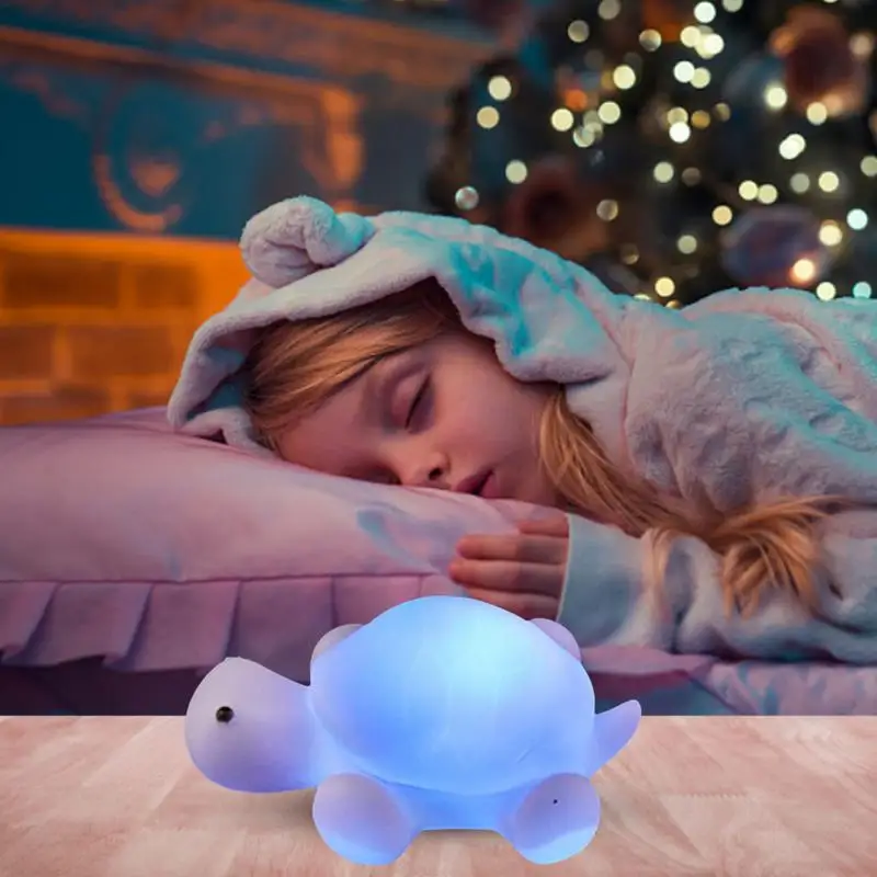 LED Turtle Night Light 7 Colors Children's Bedroom Living Room Decoration Gift