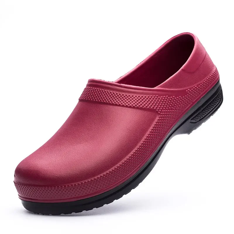 

High Quality Chef Shoes Non-slip Waterproof Oil-Proof Kitchen Cook Flat Working Shoes Hotel Restaurant Clogs Men Slippers Flat