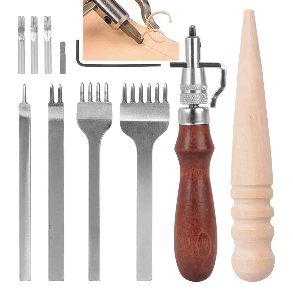 Professional Leather Craft Tools Kit 7in1 Adjustabl..