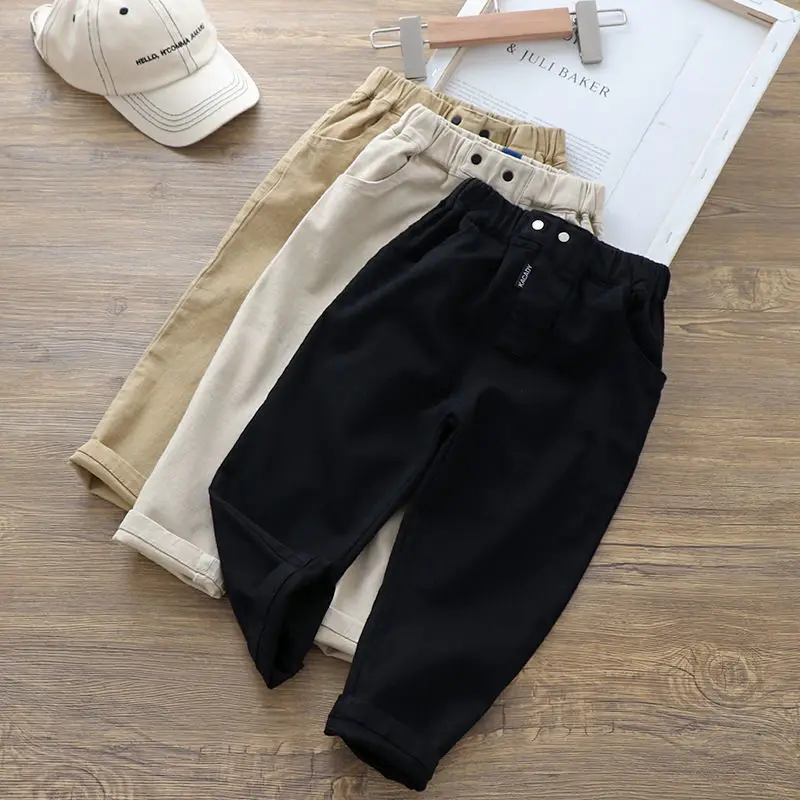 Girls Pants Boys Pants Kids Pants Baby Boy Girl Loose Pants Korean Style Casual Solid Spring Autumn Children's Pants for 1-6 Years