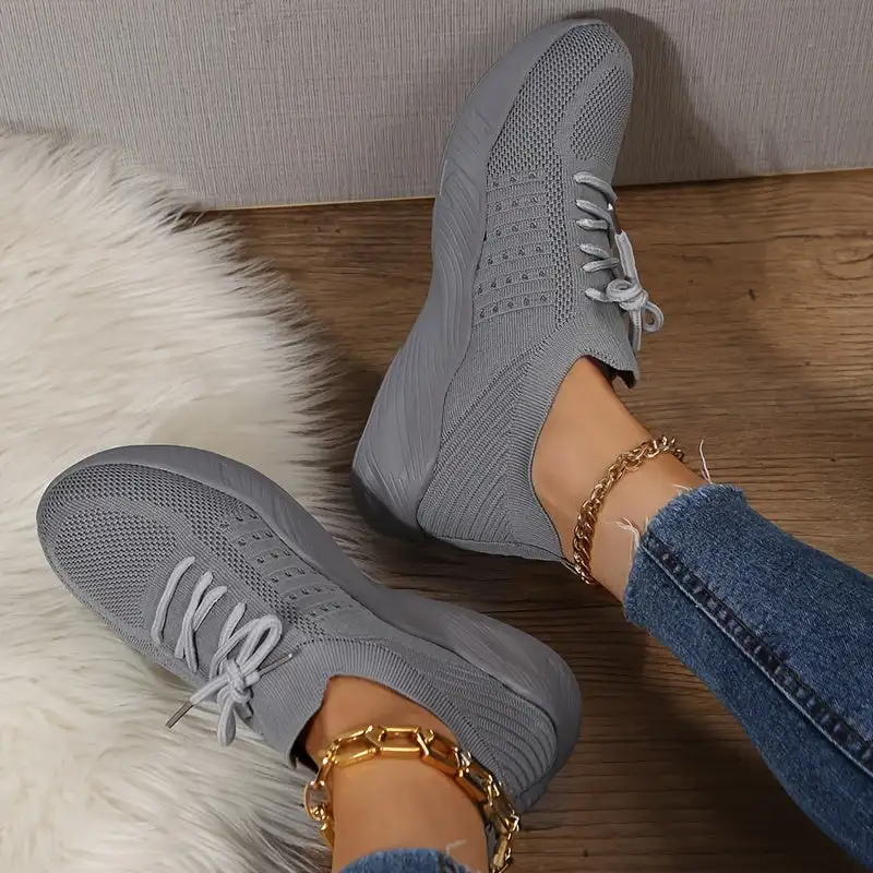 

Женские повседневные кроссовки, дышащая обувь для бега, легкая спортивная обувь на шнуровке, женская обувь