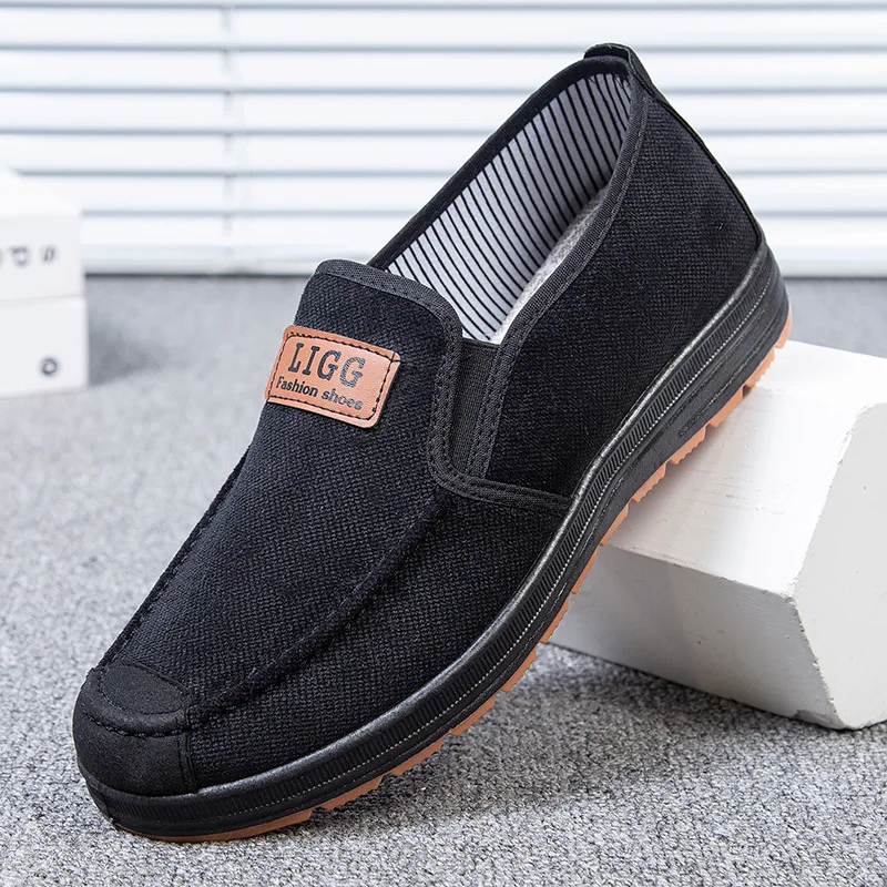Canvas Shoes Men Classic Loafers Men Casual Shoes Breathable Walking Flat Men Shoes Sneakers Plus Size 2