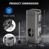 Cigar Lighter 4 Jet Flame Cigar Lighters with Cigar Cutter Cigar Accessories Cigar Draw Enhancer Windproof Refillable Butane 4