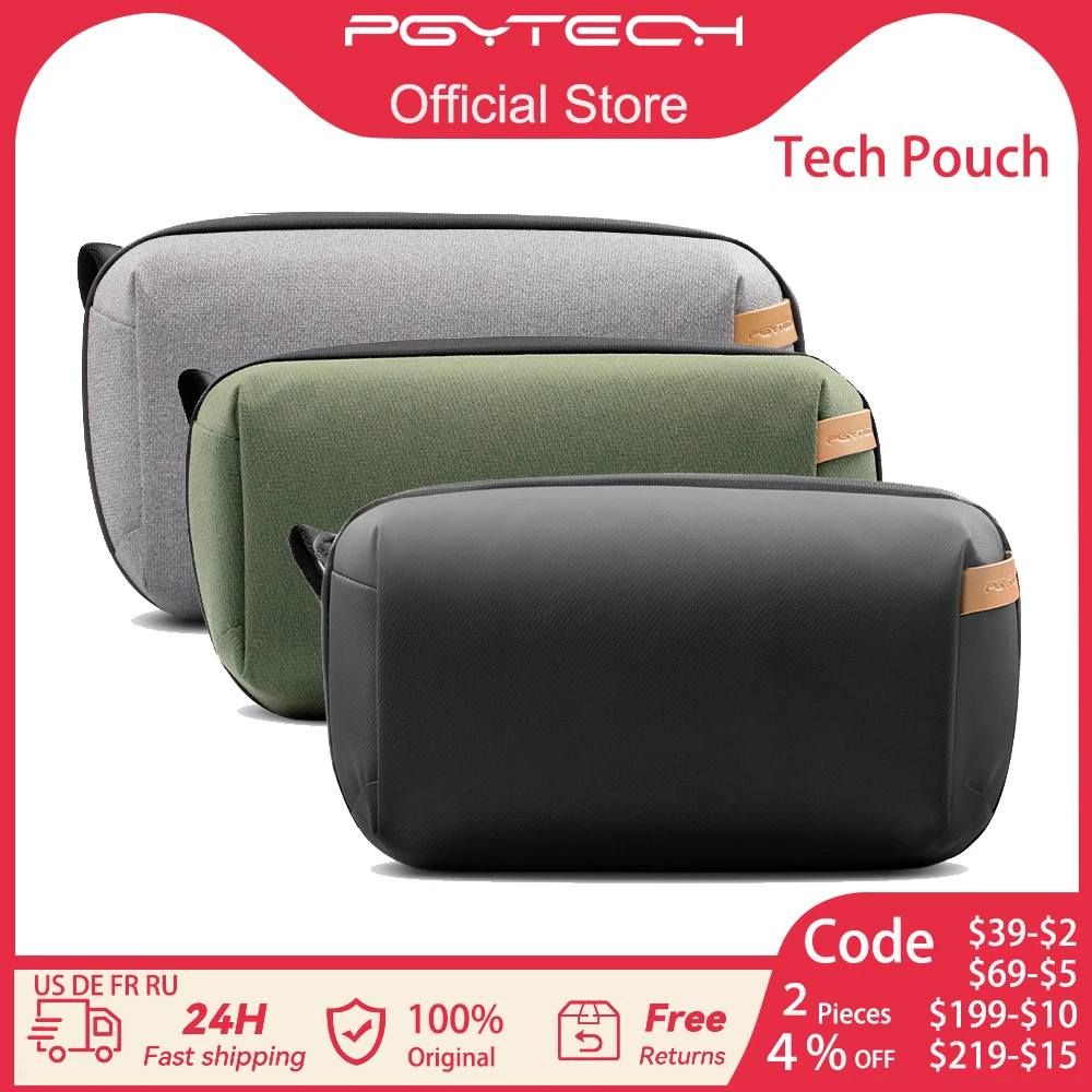 PGYTECH Tech Accessories Pouch Waterproof Small Electronics Organizer Bag  Tech Organizer Pouch For Cables, Phone Batteries