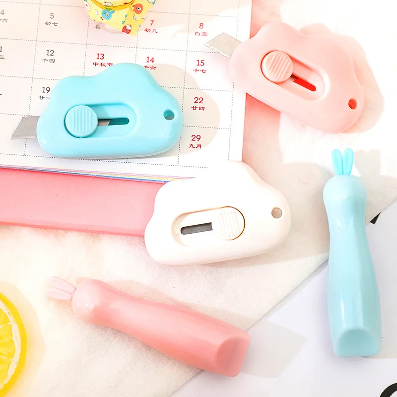 Cute Cloud Shape Stainless Steel Letter Opener Paper Cutting Ulity Knife Scrapbooking Tools Paper Trimmer School Office Supplies utility knife paper cutter mail opener craft cutting knife