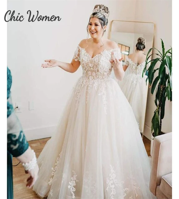 Wedding Dress Bride Plus Size Women  Wedding Dresses Women 2023 Bride -  Wedding - Aliexpress