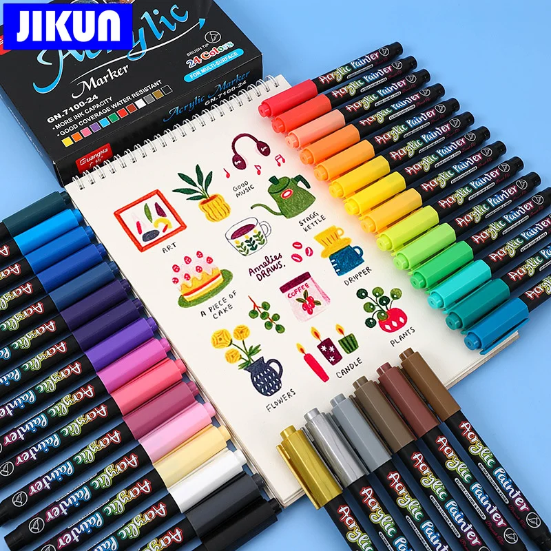 Acrylic Marker Small Red Book D Tiktok Same DIY Painting Art Special  Waterproof and Non Fading Graffiti Watercolor Pen - AliExpress