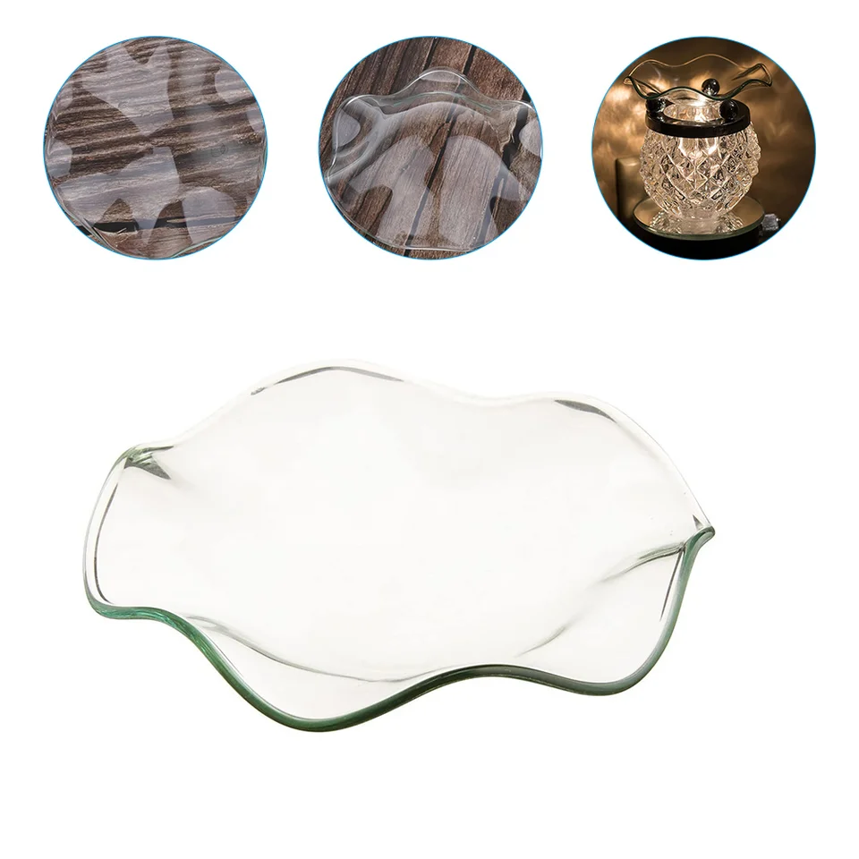 Piatto In Vetro Di Ricambio Per Lampada Aromatica, Diametro 11,5 Cm, Altezza 3 Cm, Resistente Al Calore