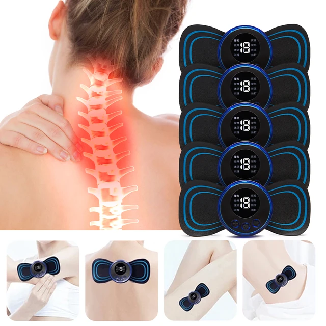 EMS Electric Neck Massager Lcd Display Cervical Massage Patch Low Frequency  Pulse Muscle Stimulator Pain Relief Relaxation - AliExpress