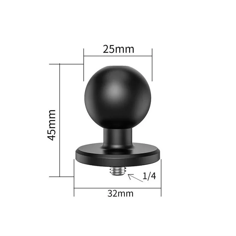 Base métallique pour accessoires de stabilisateur de caméra, prête à être fixée.
