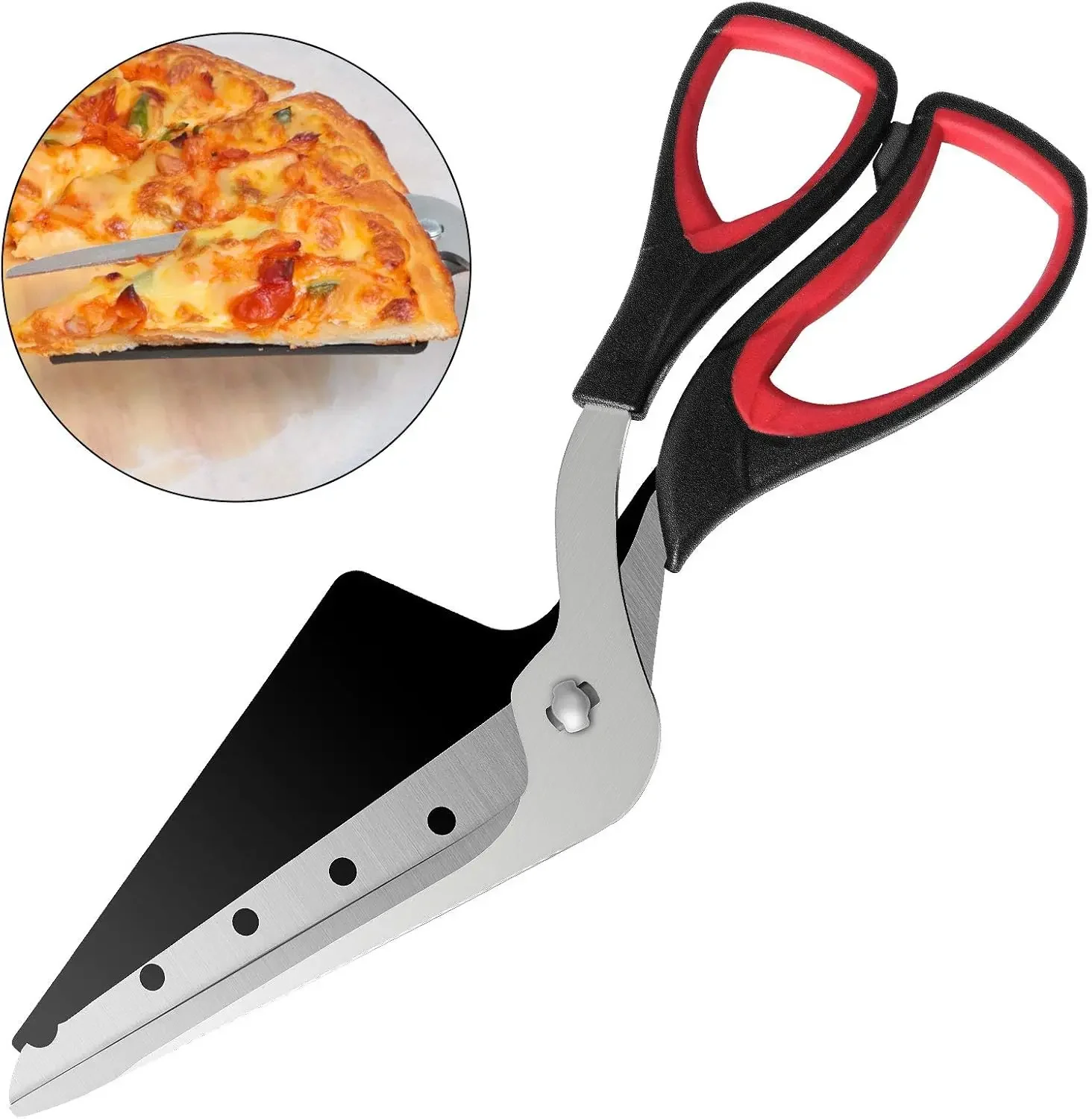 Pizza Cutter Pizza Knife Professional Pizza Scissors Detachable Sharp Stainless Steel Blade Pizza Cutter Easy Cutting Spatula Slicer Kitchen Tools